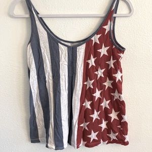 Relaxed Fit Flag Tank Top